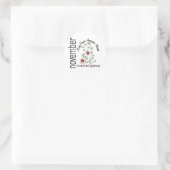 肺がん認識度月花リボン1 ラウンドシール (バッグ)