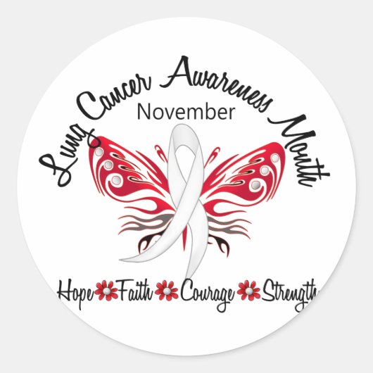 肺がん認識度月蝶3.2 ラウンドシール (正面)