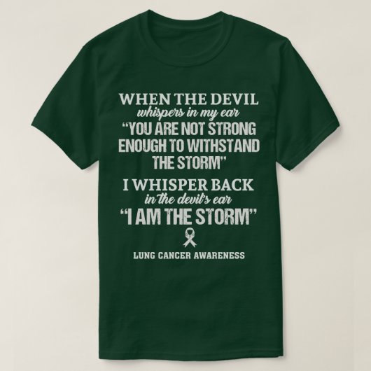 肺がん認識度私はこの家族の嵐だ Tシャツ (デザイン正面)