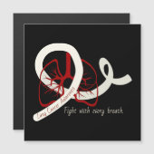 肺がん闘い、肺とリボン (正面/裏面)