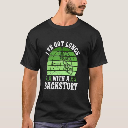肺にはストーリーがある 肺移植 Tシャツ (正面)
