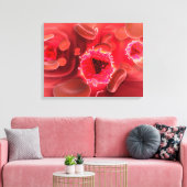 肺の中のHIVウイルスの顕微鏡観察 キャンバスプリント (インサイチュ (リビング))