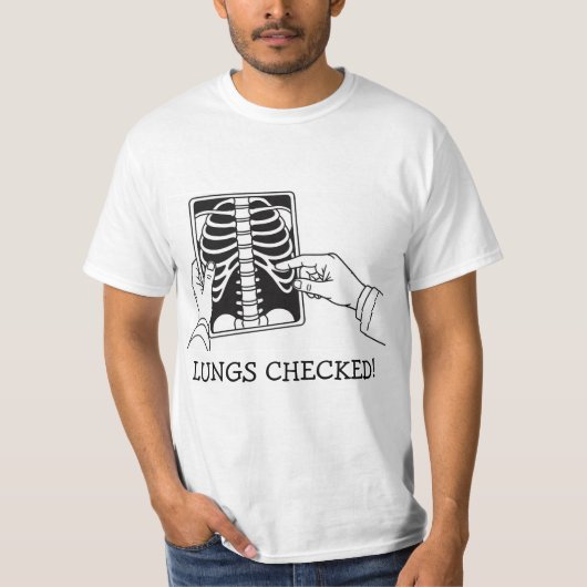 肺の健康コンセプトTシャツデザイン Tシャツ (正面)