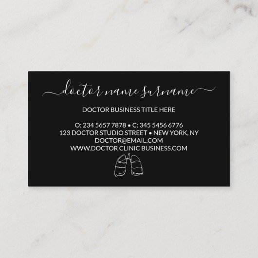 肺の医者 名刺 (裏面)