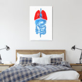 肺を有する内臓のX線画像 キャンバスプリント (インサイチュ (寝室))