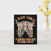 肺クリスマスA非常に呼吸メリー性のセラピスト カード (黄色い花)