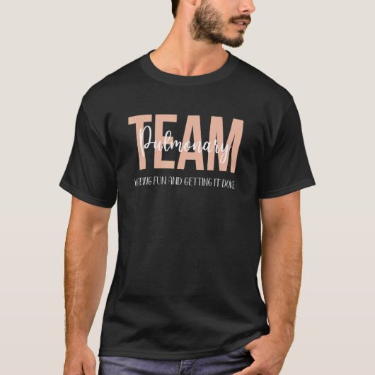 肺チーム肺ナース呼吸気に器 Tシャツ (正面)