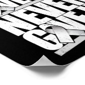 肺与えがん与えの認識度で決して起こさない ポスター (角)