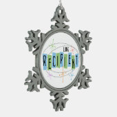 肺受血者 スノーフレークピューターオーナメント (左)