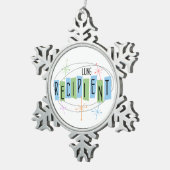 肺受血者 スノーフレークピューターオーナメント (右)