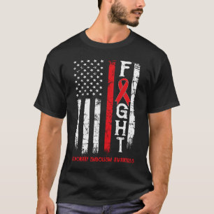 肺塞栓症戦士アメリカ国旗 Tシャツ