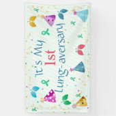 肺平均グリーンストライプパーティーカスタム 横断幕 (縦)