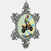 肺気量 スノーフレークピューターオーナメント (左)