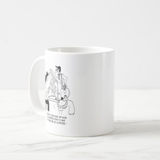 肺活量計の漫画7314 コーヒーマグカップ (正面左)