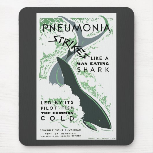 肺炎の殴打 マウスパッド (正面)