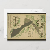 肺炎警告についてのはがき ポストカード (正面/裏面)