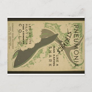 肺炎警告についてのはがき ポストカード