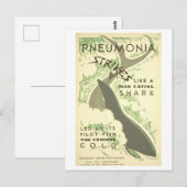 肺炎警告のはがき ポストカード (正面/裏面)