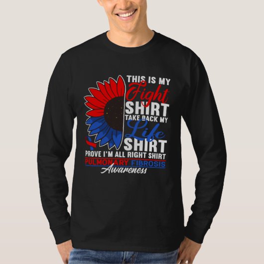 肺疾患 肺線維症 認識向上 闘い Tシャツ (正面)