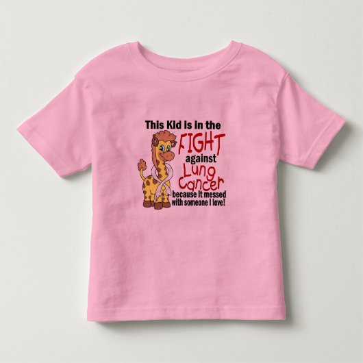 肺癌に対する戦いの子供 トドラーTシャツ (正面)