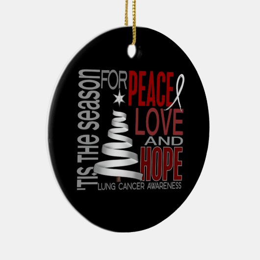 肺癌のクリスマス1のオーナメント セラミックオーナメント (右)