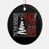 肺癌のクリスマス1のオーナメント セラミックオーナメント (左)
