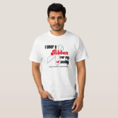 肺癌のリボン(お父さん) Tシャツ (正面フル)