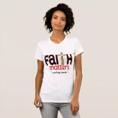 肺癌の信頼の問題の十字1 Tシャツ (正面フル)