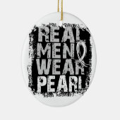 肺癌の実質のメンズウェアの真珠 セラミックオーナメント (右)