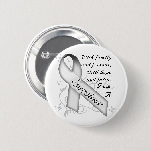 肺癌の生存者 缶バッジ (正面&裏面)