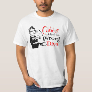 肺癌は間違った花型女性歌手を選びました Tシャツ