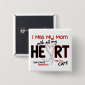 肺癌私は私のお母さんを恋しく思います 缶バッジ (正面&裏面)