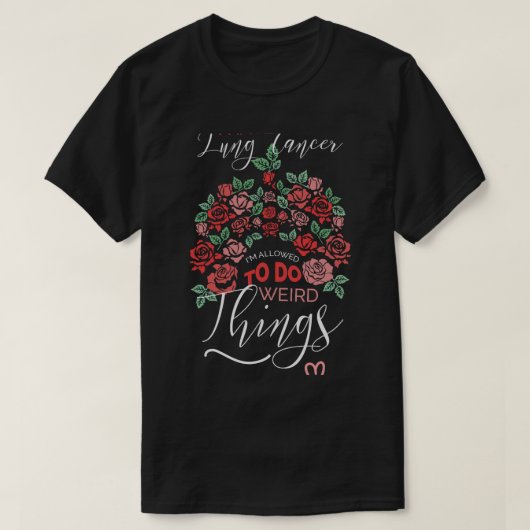 肺癌、肺がん認識度 Tシャツ (デザイン正面)