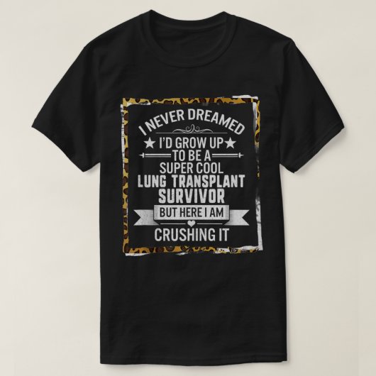 肺移カッコいい植生存者臓器提供者肺カン Tシャツ (デザイン正面)