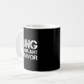 肺移植のサバイバーTシャツ 移植の啓発 コーヒーマグカップ (正面左)