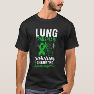 肺移植の生存者 2周年記念 肺レシピエント Tシャツ