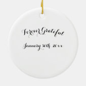 肺移植ワイルドフラワーの呼吸Life Blk セラミックオーナメント (裏面)