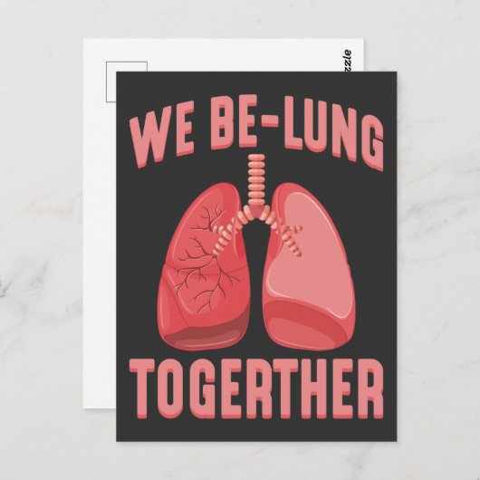 肺移植手術の回復 お見舞いメッセージ ポストカード (正面/裏面)