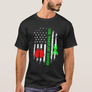 肺移植生存者ウォリア臓器受容者U Tシャツ