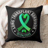 肺移植生存者グリーンリボンカスタム クッション (ブランケット)