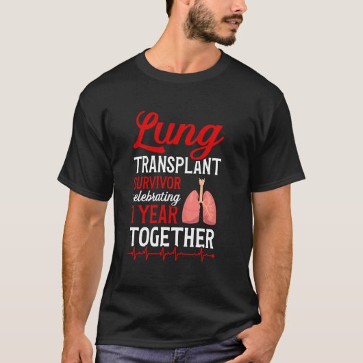 肺移植生存者一周年肺直腸 Tシャツ (正面)