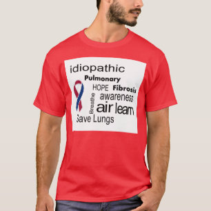 肺線維症の認識度T Tシャツ