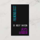 肺肺疾患医シンプル者ブラック 名刺 (裏面)