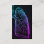 肺肺疾患医シンプル者ブラック 名刺 (正面)