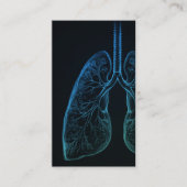 肺肺疾患医シンプル者ブラック 名刺 (正面)