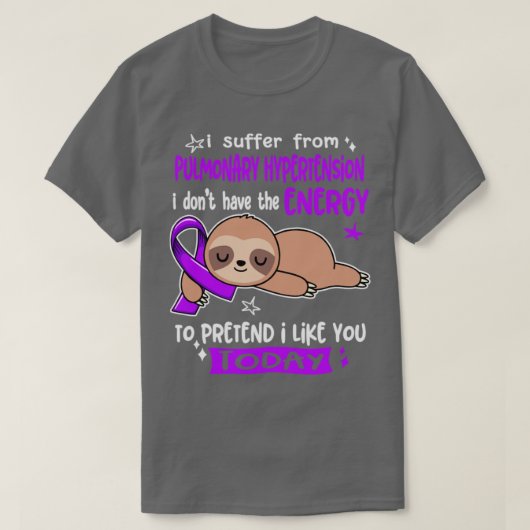 肺高血圧症で苦しんでるわけにはいかない Tシャツ (デザイン正面)