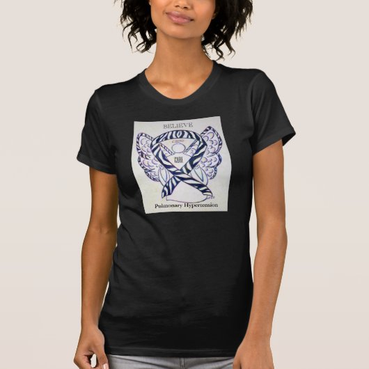 肺高血圧症認識度リボンシャツ Tシャツ (正面)