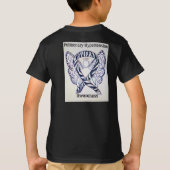 肺高血圧症認識度帯カスタムT型 Tシャツ (裏面)
