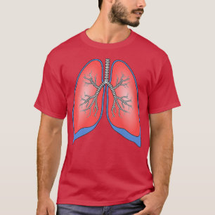 肺(健康おもしろい) Tシャツ
