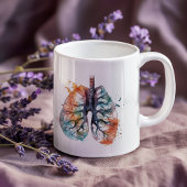 肺、木のように呼吸をカスタマイズ可能 コーヒーマグカップ